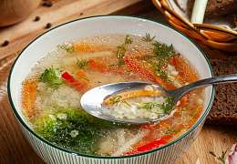 Овощной суп с макаронами "Звездочками"
