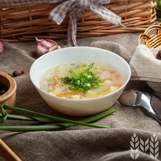 Куриный суп с кабачком и вермишелью "Паутинкой" - фото 1
